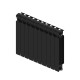 Радиатор биметаллический RIFAR Monolit 500 10 секций боковое подключение Anthracite Н11586