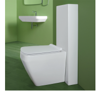 Унитаз приставной SIMAS Baden Baden безободковый 56х36 см белый/хром CT09bi/D20/F91/BB01bi