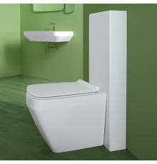 Унитаз приставной SIMAS Baden Baden безободковый 56х36 см белый/хром CT09bi/D20/F91/BB01bi