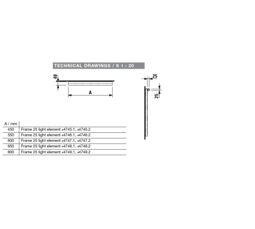 Подсветка для зеркала горизонтальная Laufen Frame 25 55 см сенсорная 4.4746.2.900.007.1