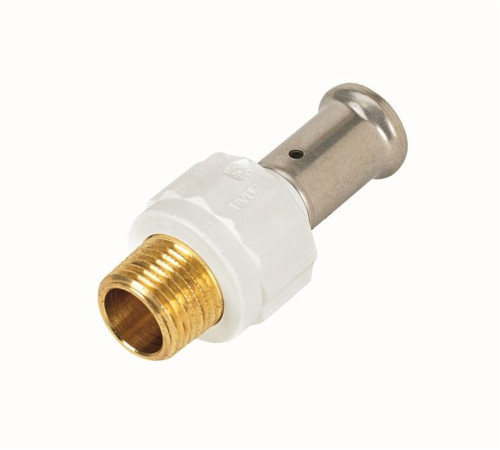 Муфта-пресс Henco PVDF НР 20x1/2 белая 17PKW-2004