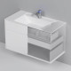 Тумба под раковину подвесная AM.PM Inspire V2.0 100 см 3 ящика белый матовый M50AFHX1003WM