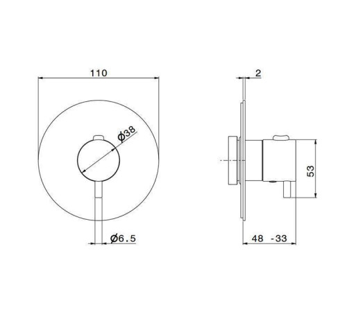 Смеситель для душа Newform X-STEEL 316 встраиваемый термостатический внешняя часть PVD brushed copper bronze 67670EX.59.067