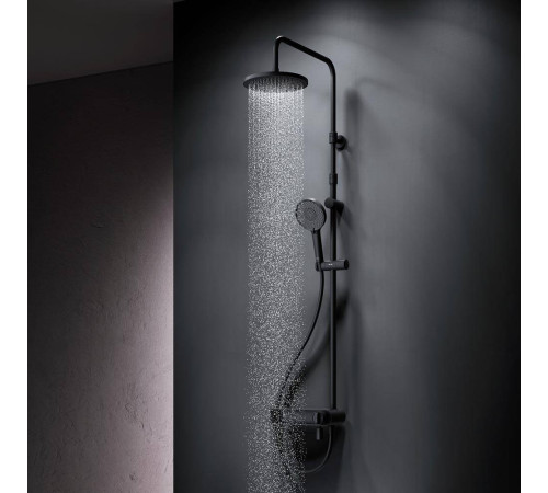 Душевая система AM.PM X-Joy со смесителем-полкой черный матовый F0785A722
