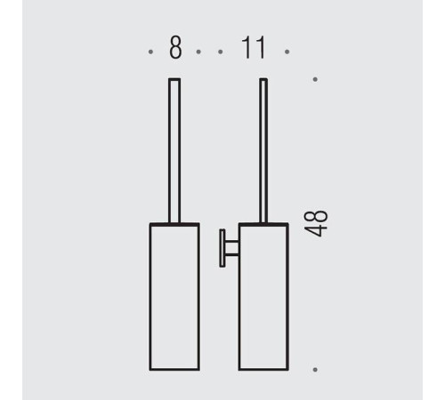 Ершик для туалета подвесной Colombo Design Look PVD золото матовое B1607.OM