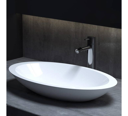 Раковина накладная Salini Callista 57.5х35х8.5 см S-Stone белый матовый 1101202SM