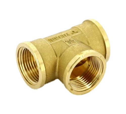 Тройник латунный Tiemme 1/2 x 3/8 x 1/2 ВР 1500533