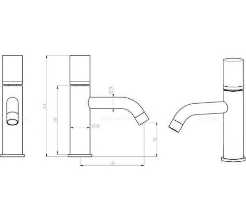 Смеситель для раковины Boheme Stick золото/черный 121-G-MR-BLACK