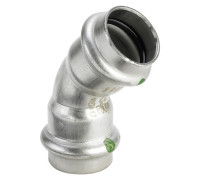 Угольник 45° Viega Sanpress Inox нержавеющая сталь 42 мм 435363