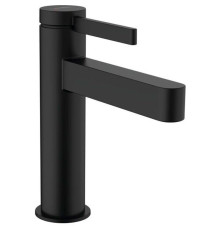 Смеситель для раковины hansgrohe Finoris 110 однорычажный с клапаном Push-Open матовый черный 76023670
