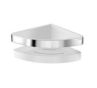 Полка для ванной Keuco Moll угловая 180х180х80 мм хром/белый 12757010000