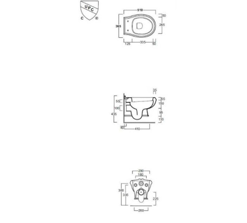 Унитаз подвесной SIMAS Arcade Rimless 37х51 см белый AR841bi