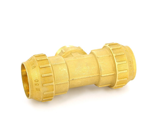 Тройник компрессионный Tiemme для труб ПНД 50х1 1/2 НР 3400086