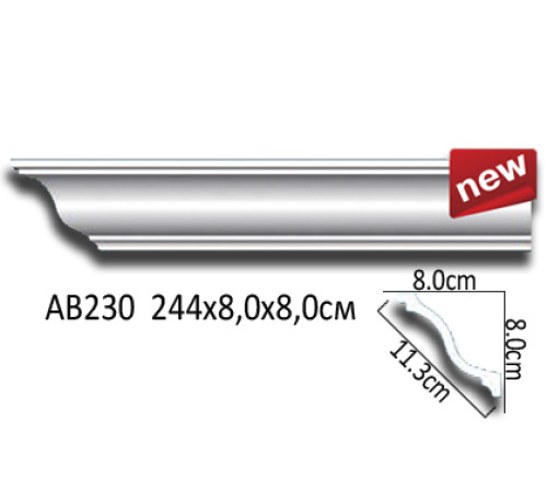 Карниз потолочный Perfect AB230 полиуретановый AB230