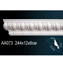 Карниз потолочный полиуретановый Perfect AA073 с рисунком 120x60x2440 мм AA073