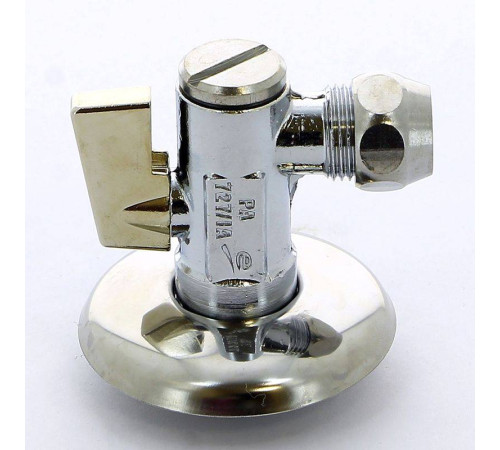 Кран шаровой угловой Itap 906 1/2x10 мм с фильтром и розеткой 906 1/2