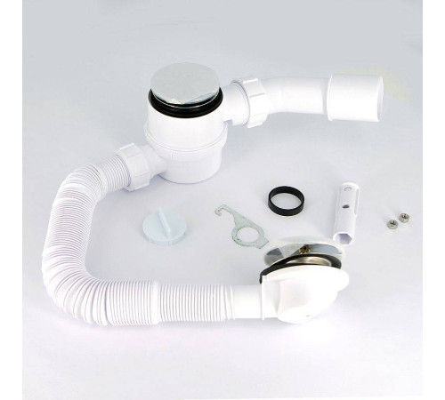 Слив-перелив для ванны McAlpine клик-клак раздвижной L330-700 мм хром MRB11