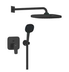 Душевой набор GROHE CUBEO с верхним душем Tempesta 250 и гарнитуром Tempesta Cube 110 3 режима матовый черный 1053362430