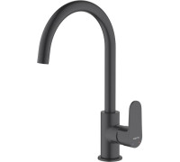 Смеситель для кухни Aquanet Oberon матовый черный AQ1282MB