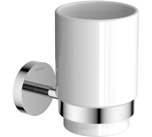 Стакан с держателем Aquatek БЕТТА хром AQ4604CR