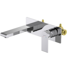 Смеситель для раковины Aquanet Лира настенный комплект со скрытой частью хром AQ1413CR