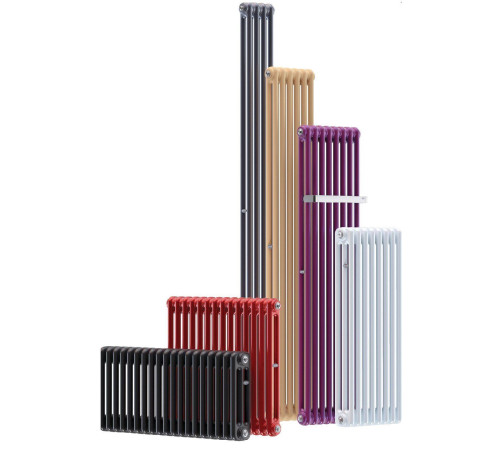 Радиатор трубчатый Rifar TUBOG 3057 26 секций боковое подключение Антрацит TUB 3057-26-AN