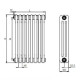 Радиатор трубчатый Rifar TUBOG 3057 28 секций нижнее подключение TUB 3057-28-DV1