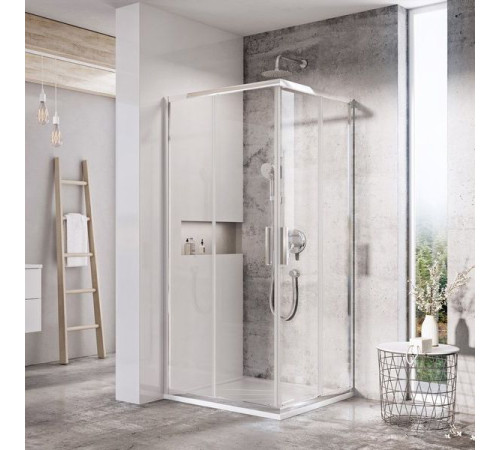 Душевой уголок квадратный RAVAK Blix Slim BLSRV2-90 блестящий Transparent X1LM70C00Z1