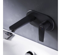 Смеситель для раковины встраиваемый AM.PM Gem матовый черный F90A72222