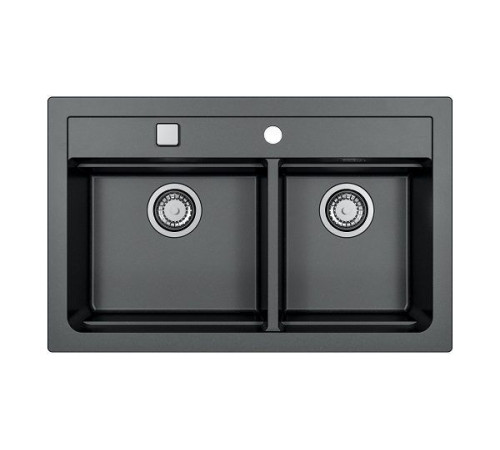 Мойка кухонная Alveus Atrox 50 Granital Carbon G91 с сифоном 1132002