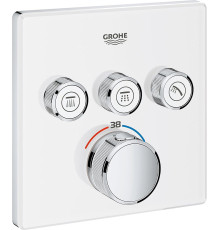 Термостат для душа GROHE Grohtherm SmartControl внешняя часть на 3 выхода белая луна 29157LS0