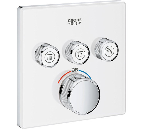 Термостат для душа GROHE Grohtherm SmartControl внешняя часть на 3 выхода белая луна 29157LS0