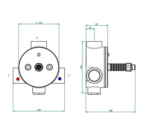 Встраиваемая часть термостата THG G00-A00-8300