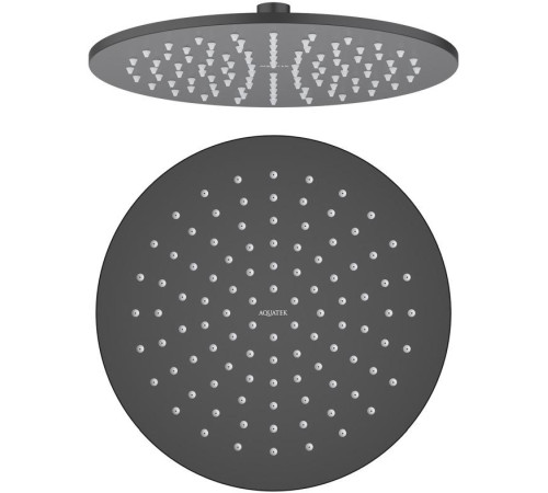Верхний душ Aquanet AQ2077MB круглый 250х7 мм матовый черный AQ2077MB