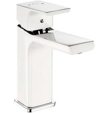 Смеситель для раковины Bravat TIERA 121 без донного клапана белый хром 104808989EX