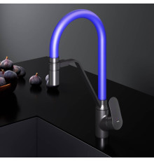 Смеситель для кухни AM.PM Like с каналом для питьевой воды и гибким синим изливом F8007827