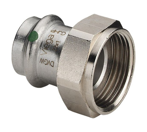 Переходник Viega Sanpress Inox 1х22 мм нержавеющая сталь 437626