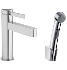 Смеситель для раковины hansgrohe Finoris 113 мм с гигиеническим душем 76210000