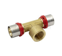 Тройник пресс латунный Tiemme 25x2.5-3/4 ВР-25x2.5 1650261