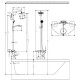Душевая система Hansgrohe Croma 220 Showerpipe с термостатом для ванны хром 27223000
