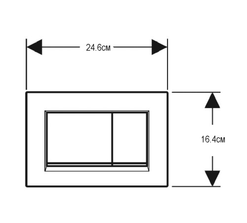 Клавиша смыва Geberit Sigma30 для двойного смыва квадратная белый/хром 115.883.KJ.1