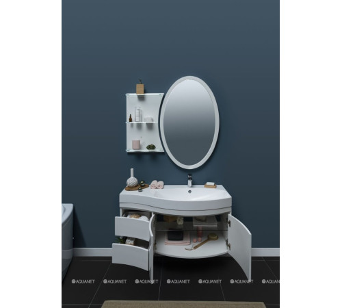 Тумба под раковину Aquanet Опера 2-115 правая распашные двери белый 00169654