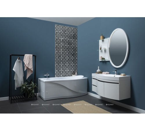 Тумба под раковину Aquanet Опера 2-115 правая распашные двери белый 00169654