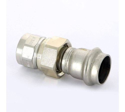 Муфта разъемная Viega Sanpress Inox 22х1/2 пресс-В с плоским уплотнением 437497