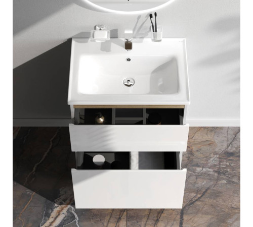 Тумба под раковину напольная AM.PM X-Joy 65 см 2 ящика белый глянец M85AFSX0652WG