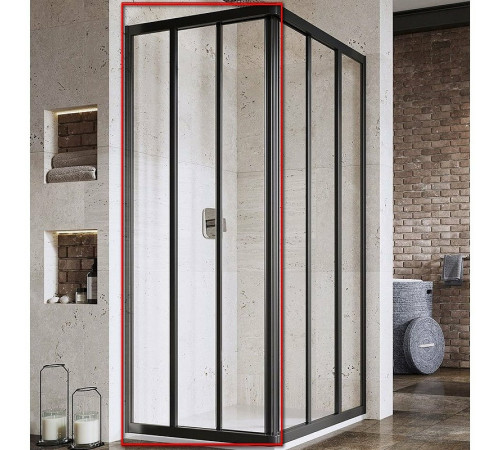 Душевая дверь RAVAK Supernova ASRV3-90 198 черный Transparent 15V703R2Z1