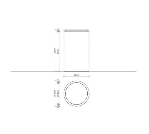 Корзина для белья Decor Walther DW 121 35x58 см напольная сталь полированная 0610770