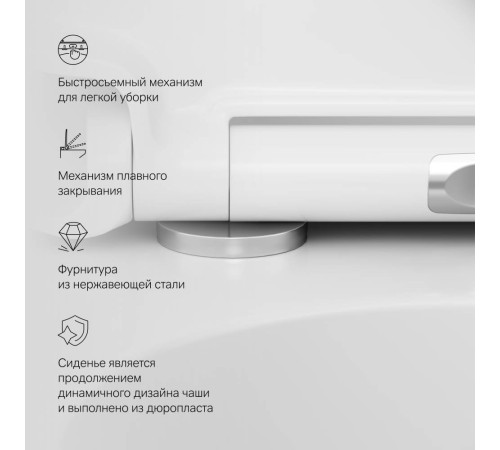 Унитаз подвесной AM.PM Inspire V2.0 FlashClean безободковый без сиденья C301700WH