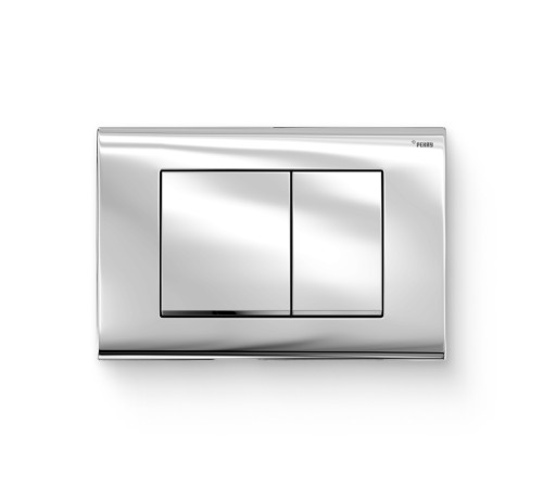 Кнопка смыва REHAU Nova Quad 001 пластик хром глянцевый 13170531001