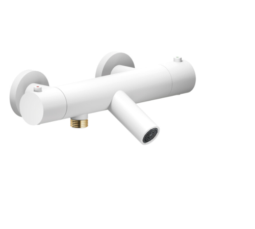 Смеситель термостатический для ванны Paffoni LIVE матовый белый LV00010/1WM